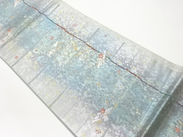 JAPANESE FUKURO OBI / WOVEN FLORAL RAFT